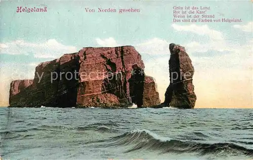 AK / Ansichtskarte Helgoland Felsen von Norden Kat. Helgoland