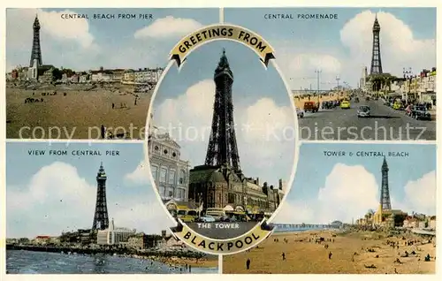 AK / Ansichtskarte Blackpool Central Beach Pier Promenade Tower Kat. Blackpool