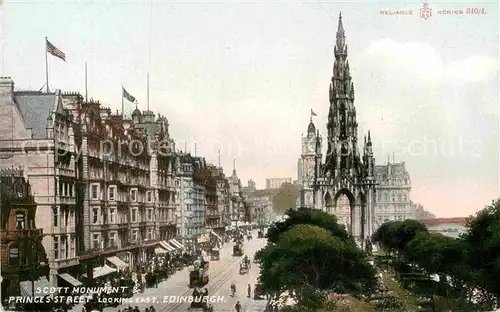 AK / Ansichtskarte Edinburgh Scott Monument Princes Street looking east Kat. Edinburgh