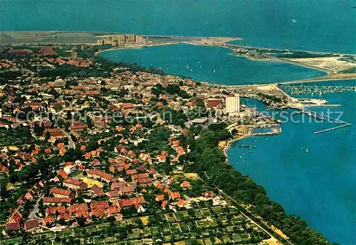 AK / Ansichtskarte Heiligenhafen Ostseebad Bad an der Vogelfluglinie Deutschland Daenemark Fliegeraufnahme Kat. Heiligenhafen