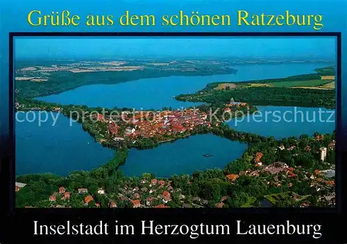 AK / Ansichtskarte Ratzeburg Inselstadt Naturpark Lauenburgische Seen Fliegeraufnahme Kat. Ratzeburg