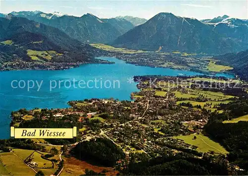 AK / Ansichtskarte Bad Wiessee Tegernsee mit Wallberg Mangfallgebirge Fliegeraufnahme