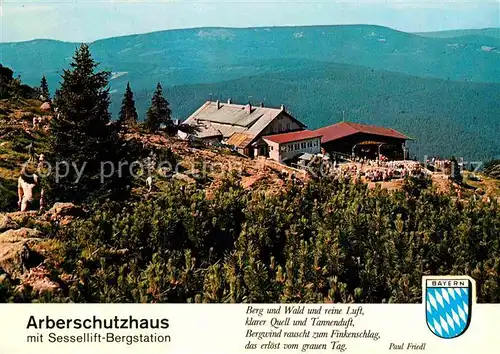 AK / Ansichtskarte Grosser Arber Arberschutzhaus mit Sessellift Bergstation Kat. Bayerisch Eisenstein