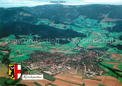 AK / Ansichtskarte Kirchzarten Luftkurort Blick zum Feldberg Schwarzwald Fliegeraufnahme Kat. Kirchzarten