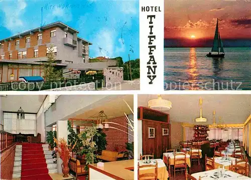 AK / Ansichtskarte Marina di Massa Hotel Tiffany Restaurant Riviera della Versilia Sonnenuntergang Kat. Massa