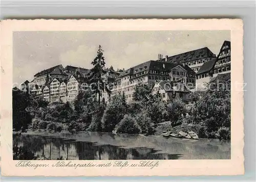 AK / Ansichtskarte Tuebingen Neckarpartie Stift Schloss Kat. Tuebingen