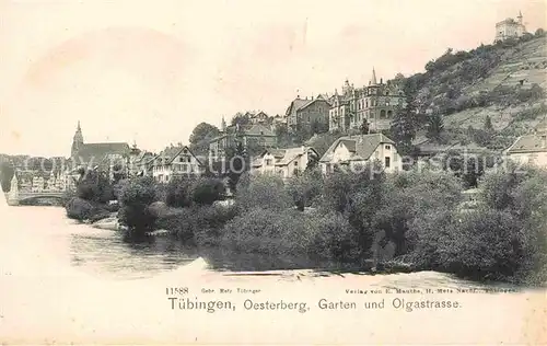 AK / Ansichtskarte Tuebingen Oesterberg Garten und Olgastrasse Kat. Tuebingen