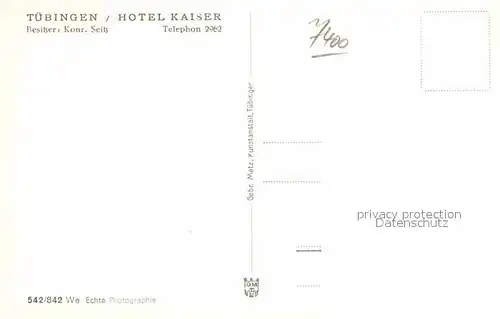 AK / Ansichtskarte Tuebingen Hotel Kaiser Kat. Tuebingen