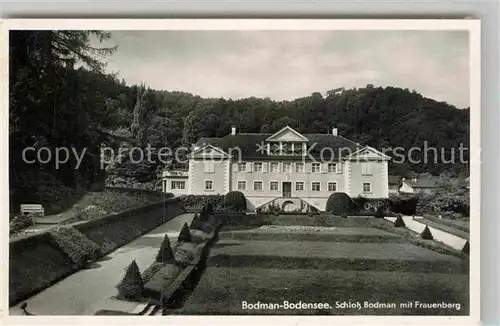 AK / Ansichtskarte Bodman Bodensee Schloss Bodman mit Frauenberg