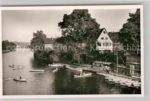 AK / Ansichtskarte Tuebingen Bootspartie am Neckar Kat. Tuebingen