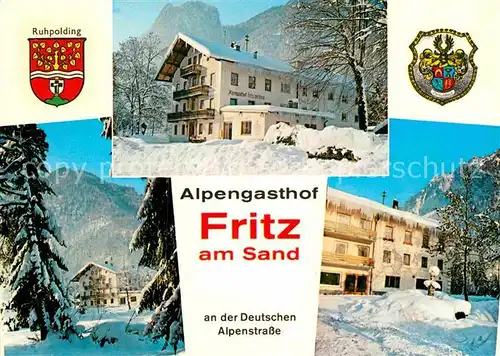 AK / Ansichtskarte Ruhpolding Alpengasthof Fritz am Sand  Kat. Ruhpolding