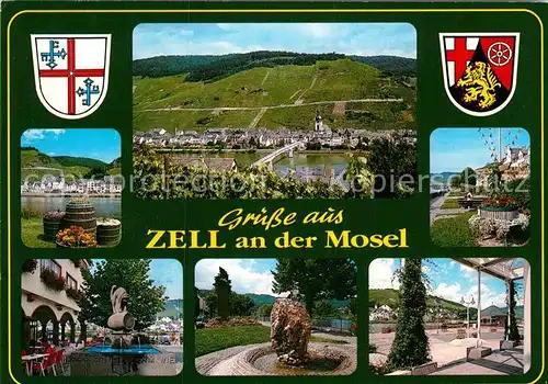 AK / Ansichtskarte Zell Mosel Brunnen Bruecke  Kat. Zell (Mosel)