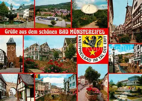 AK / Ansichtskarte Bad Muenstereifel Tor Brunnen Strassenansicht  Kat. Bad Muenstereifel