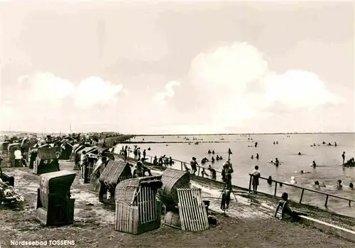 AK / Ansichtskarte Tossens Nordseebad Strandleben Kat. Butjadingen