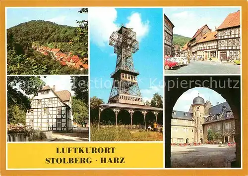 AK / Ansichtskarte Stolberg Harz Rittergasse Josephskreuz Markt Jugendherberge Kat. Stolberg Harz