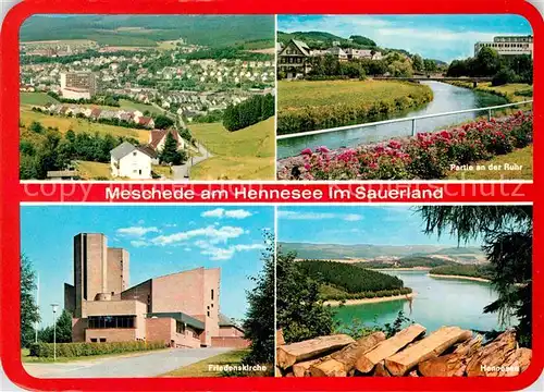 AK / Ansichtskarte Meschede am Hennesee  Ruhrpartie Friedenskirche  Kat. Arnsberg