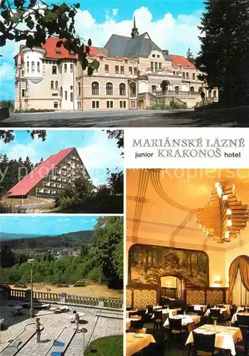 AK / Ansichtskarte Marianske Lazne Juniorhotel CKM SSM Krakonos Minigolf Kat. Marienbad