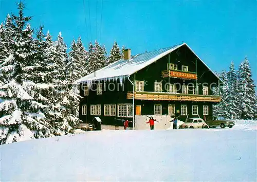 AK / Ansichtskarte Krusne Hory Schweizer Baude am Plessberg Winterlandschaft Kat. Tschechische Republik