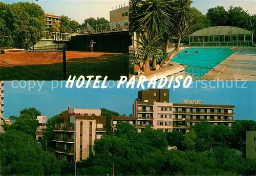AK / Ansichtskarte Playa de Palma Mallorca Hotel Paradiso Tennisplatz Swimming Pool Kat. Spanien