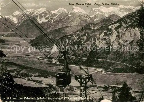 AK / Ansichtskarte Seilbahn Patscherkofel Kopfstation Oberinntal Hohe Munde Zugspitze Kat. Bahnen