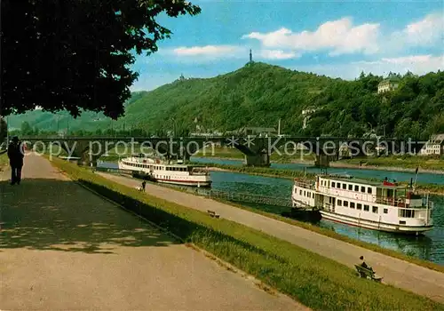 AK / Ansichtskarte Motorschiffe Trier Hafen Zurlauben Kat. Schiffe