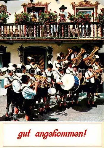 AK / Ansichtskarte Musikanten Bayern Trommel Posaune Tuba Trompete  Kat. Musik