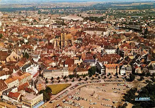 AK / Ansichtskarte Colmar Haut Rhin Elsass Place Rapp Vieux Quartier Cathedrale St. Martin Vue aerienne  Kat. Colmar