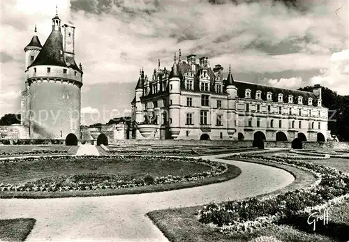 AK / Ansichtskarte Chenonceaux Indre et Loire Chateau la Tour des Marques Jardins  Kat. Chenonceaux