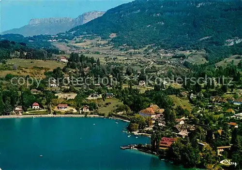 AK / Ansichtskarte Talloires La baie au fond le Parmelan vue aerienne Kat. Talloires