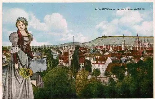 AK / Ansichtskarte Heilbronn Neckar Panorama und Kaetchen Kat. Heilbronn