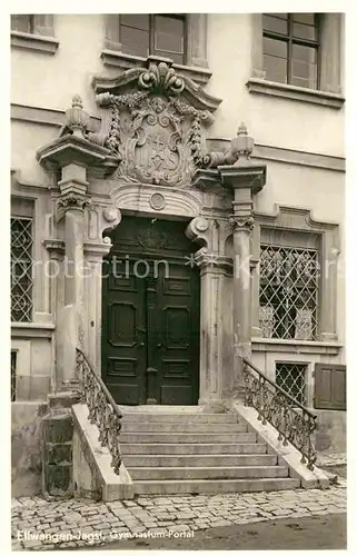 AK / Ansichtskarte Ellwangen Jagst Gymnasium Portal Kat. Ellwangen (Jagst)