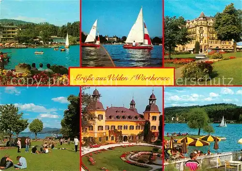AK / Ansichtskarte Velden Woerther See mit Schlosshotel Promenade  Kat. Velden am Woerther See