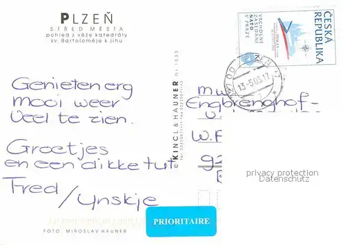 AK / Ansichtskarte Plzen Pilsen Stred Mesta Fliegeraufnahme Kat. Plzen Pilsen