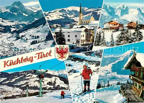 AK / Ansichtskarte Kirchberg Tirol Rettenstein Hahnenkamm Gasthaus Maierl Sesselbahn Filzerhof Kat. Kirchberg in Tirol
