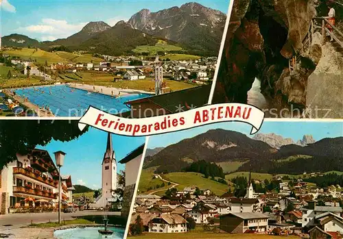 AK / Ansichtskarte Abtenau Freibad Grotte Ortspartien Kat. Abtenau