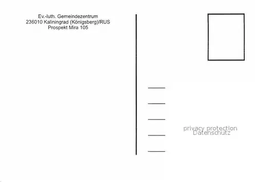 AK / Ansichtskarte Kaliningrad Gemeindezentrum RUS Kat. Kaliningrad