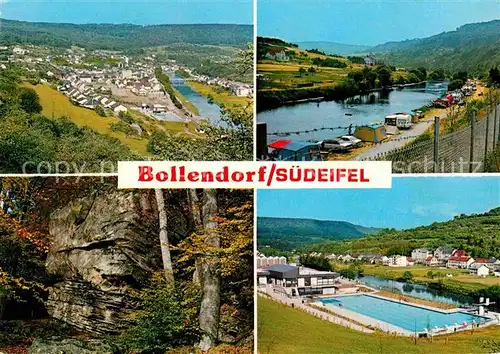 AK / Ansichtskarte Bollendorf Fliegeraufnahme Freibad Camping Suedeifel  Kat. Bollendorf
