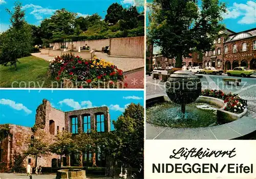 AK / Ansichtskarte Nideggen Eifel Brunnen Burgruine  Kat. Nideggen