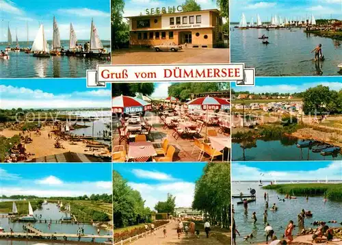 AK / Ansichtskarte Duemmersee Diepholz Strand Segelboote  Hotel Restaurant Seeblick
