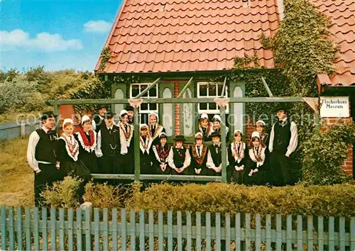 AK / Ansichtskarte Trachten Heimatverein Norderney e.V. Fischertrachten um 1850 Fischerhaus Museum Kat. Trachten