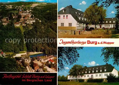 AK / Ansichtskarte Burg Wupper Jugendherberge Schloss Burg Fliegeraufnahme Kat. Solingen