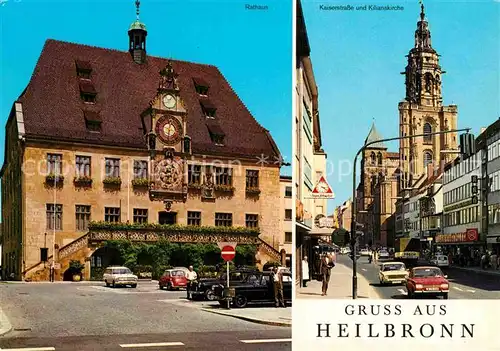 AK / Ansichtskarte Heilbronn Neckar Rathaus Kilianskirche Kaiserstrasse Kat. Heilbronn