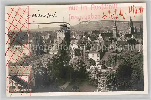 AK / Ansichtskarte Heilbronn Neckar Stadtblick Stempel auf Vorderseite Kat. Heilbronn