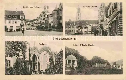 AK / Ansichtskarte Mergentheim Bad Marktplatz Schloss Kurhaus Kat. Bad Mergentheim