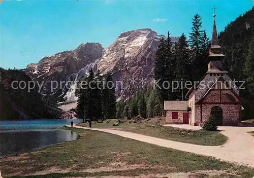 AK / Ansichtskarte Pragser Wildsee Lago di Braies Groda del Becco