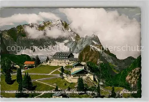 AK / Ansichtskarte Garmisch Partenkirchen Kreuzeckhaus Zugspitze Kat. Garmisch Partenkirchen