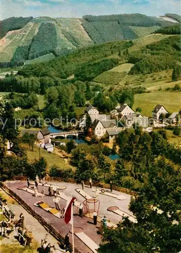 AK / Ansichtskarte Wenholthausen Fliegeraufnahme Minigolg  Kat. Eslohe (Sauerland)