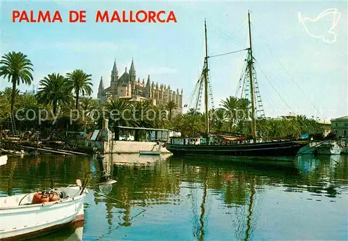 AK / Ansichtskarte Palma de Mallorca Hafen Segelboot Kat. Palma de Mallorca