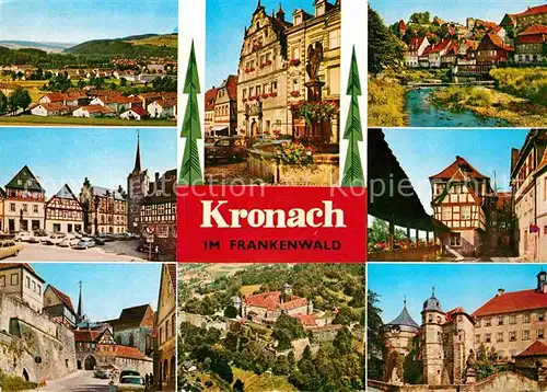 AK / Ansichtskarte Kronach Oberfranken Ortspartien Fachwerk Kat. Kronach