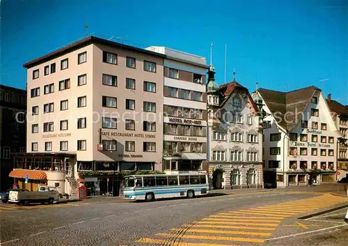 AK / Ansichtskarte Einsiedeln SZ Hotel Sonne Rathaus Zunfthaus Baeren Hotel  Kat. Einsiedeln